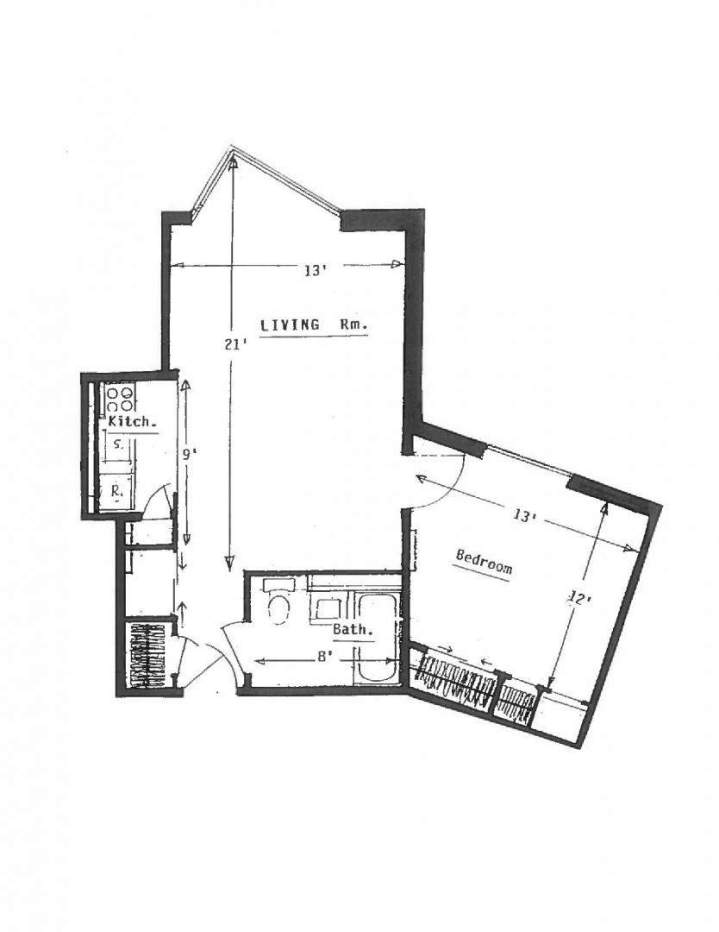 One-bedroom apartment plan Scarborough
